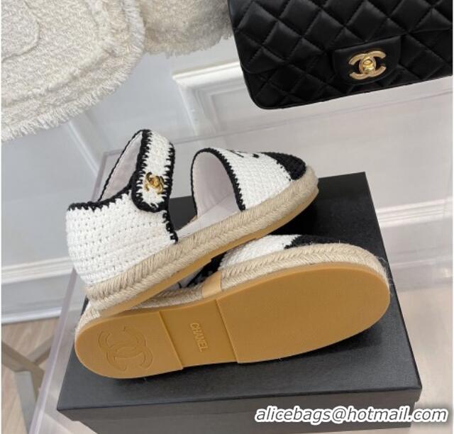 Duplicate Chanel Braided Knit Espadrilles G38736 White