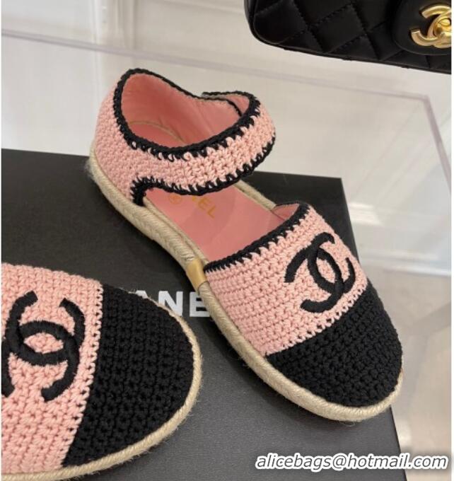 Best Price Chanel Braided Knit Espadrilles G38736 Pink