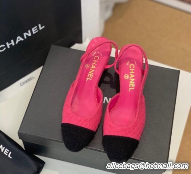 Low Price Chanel Fabric Slingback Pumps 6.5cm G31318 Pink