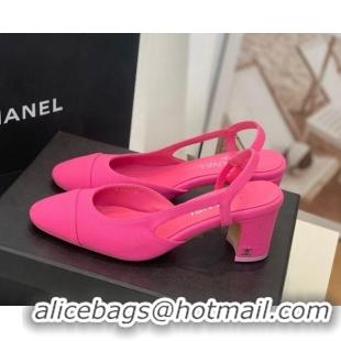 Best Product Chanel Leather Slingback Pumps 6.5cm G31318 Pink