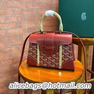 Buy Grade Goyard Original Saigon Tote Bag With Strap Small 8942 Red