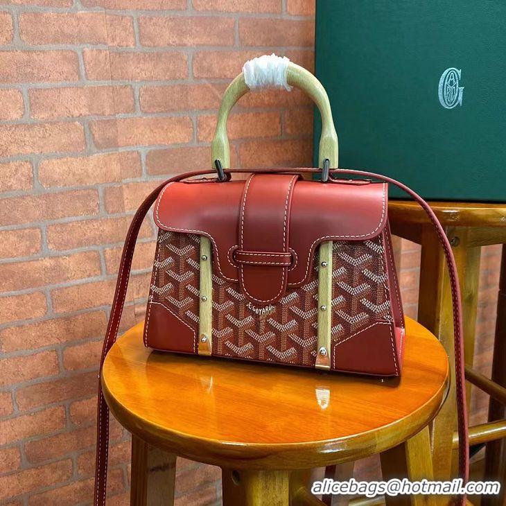 Buy Grade Goyard Original Saigon Tote Bag With Strap Small 8942 Red