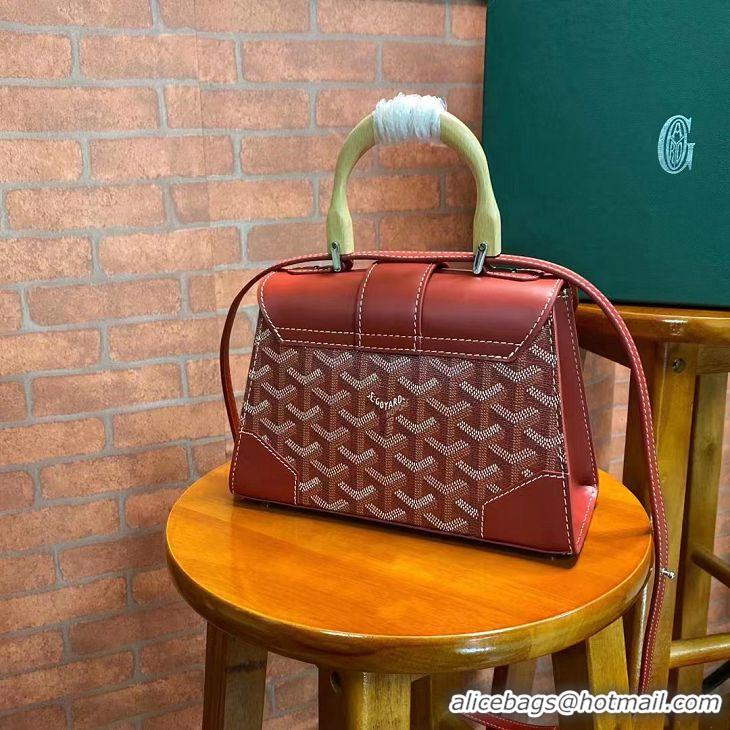 Buy Grade Goyard Original Saigon Tote Bag With Strap Small 8942 Red