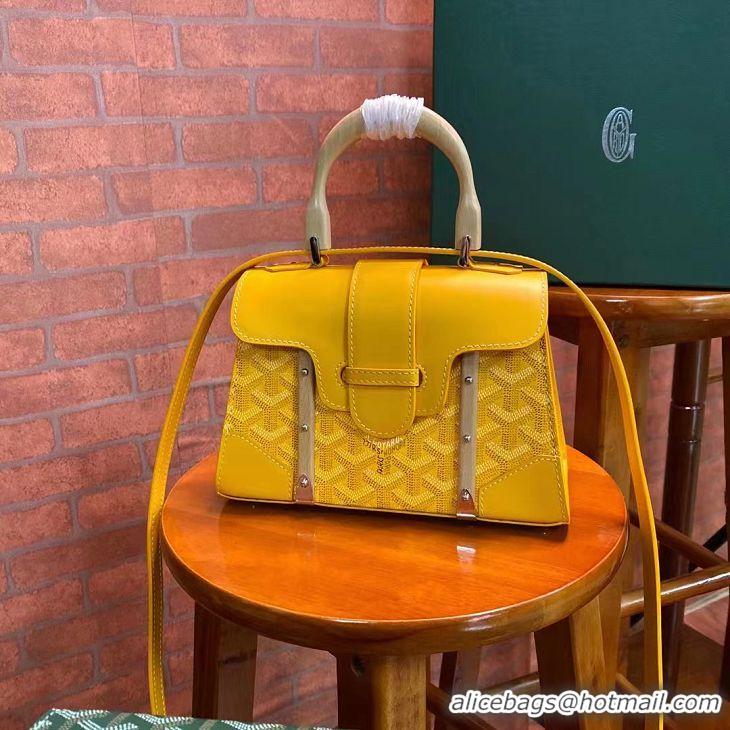 Luxurious Goyard Original Saigon Tote Bag With Strap Small 8942 Yellow