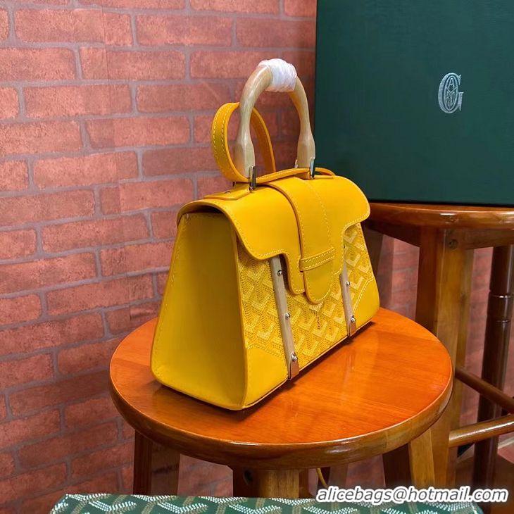 Luxurious Goyard Original Saigon Tote Bag With Strap Small 8942 Yellow