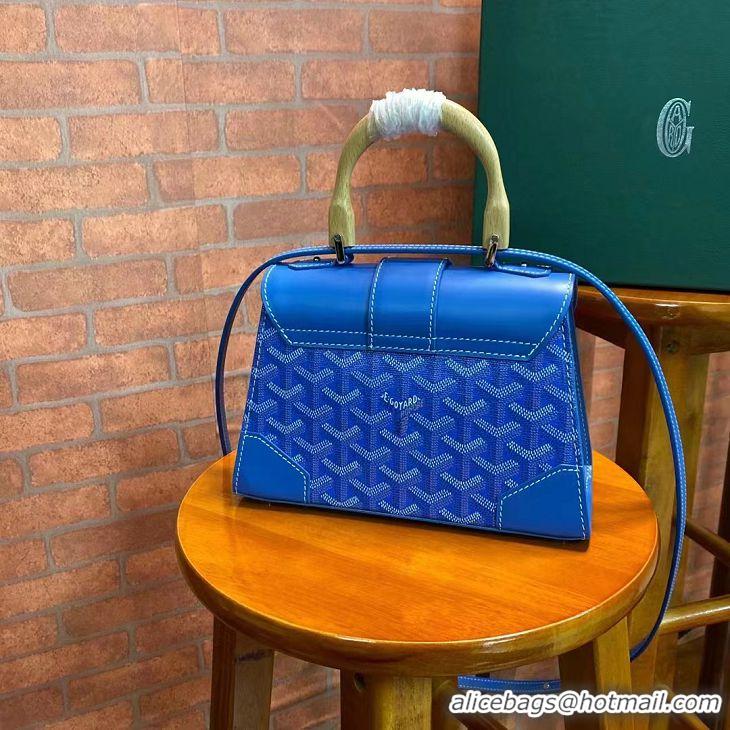 Super Quality Goyard Original Saigon Tote Bag With Strap Small 8942 Light Blue