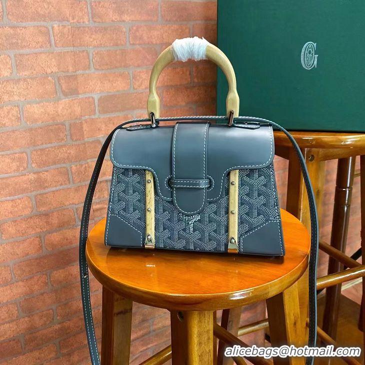 Super Promotional Goyard Original Saigon Tote Bag With Strap Small 8942 Dark Grey