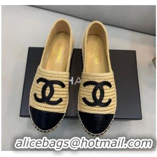 Best Luxury Chanel Braided Fabric Espadrilles G29762 Beige