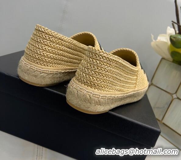 Best Luxury Chanel Braided Fabric Espadrilles G29762 Beige