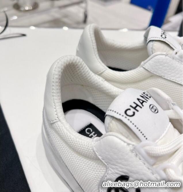 Unique Style Chanel Fabric, Suede & Calfskin Sneakers G38803 Light Gray