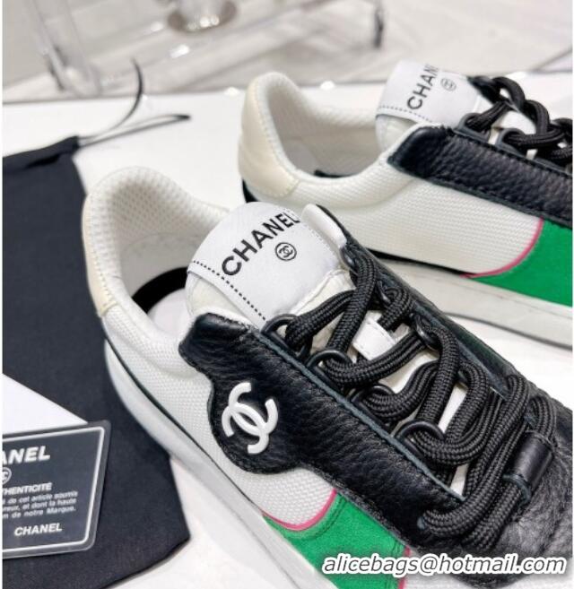 Good Quality Chanel Fabric, Suede & Calfskin Sneakers G38803 Green