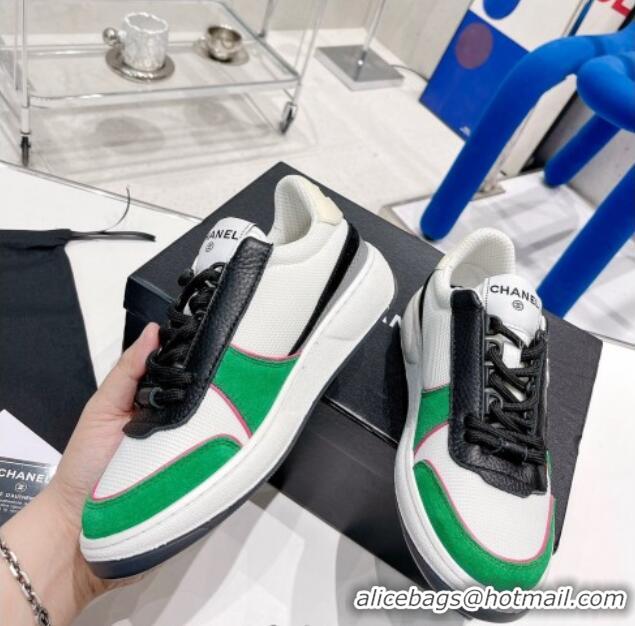 Good Quality Chanel Fabric, Suede & Calfskin Sneakers G38803 Green