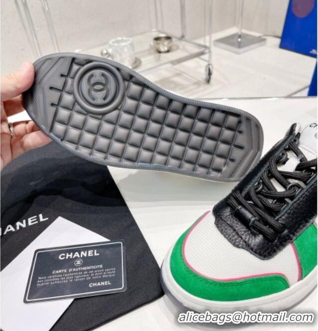 Good Quality Chanel Fabric, Suede & Calfskin Sneakers G38803 Green