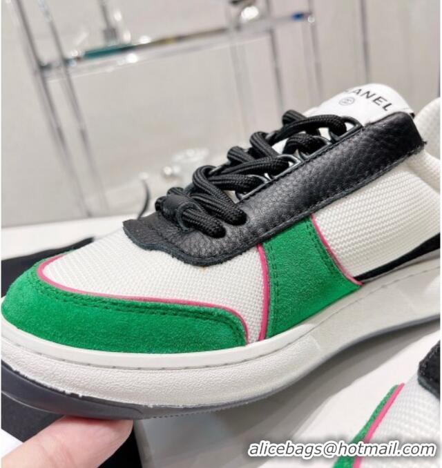 Good Quality Chanel Fabric, Suede & Calfskin Sneakers G38803 Green