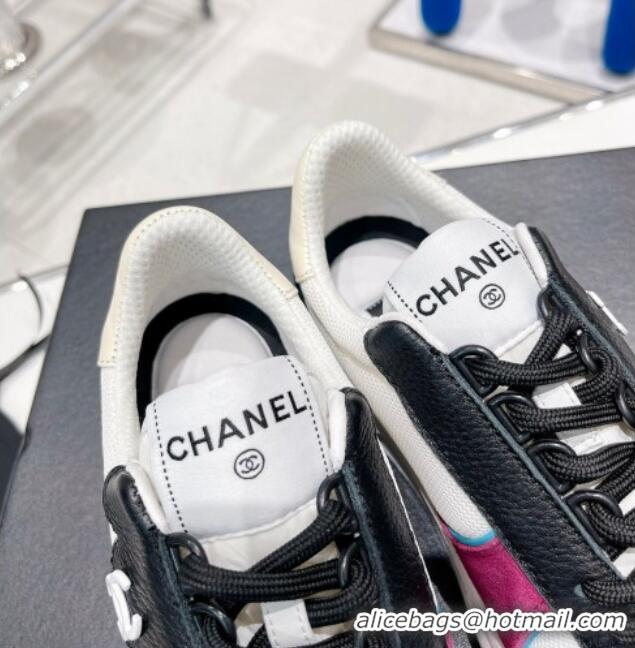 Best Grade Chanel Fabric, Suede & Calfskin Sneakers G38803 Dark Pink