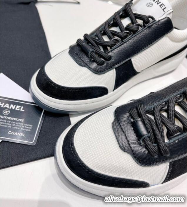 Trendy Design Chanel Fabric, Suede & Calfskin Sneakers G38803 Black