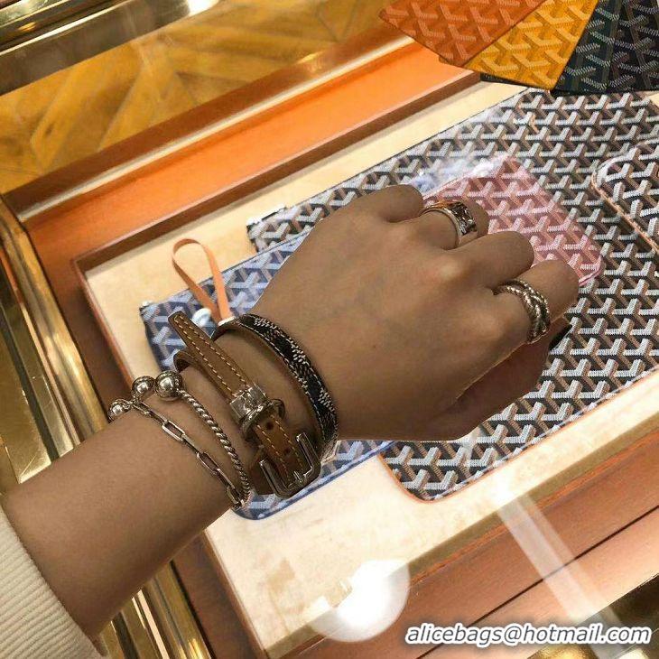 Grade Quality Original Goyard Bracelet 02004 Black And Tan