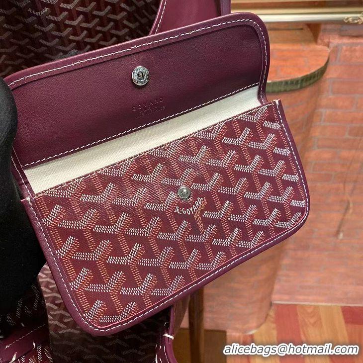 Buy Cheapest Goyard Original Anjou Reversible Bag PM 2399 Burgundy