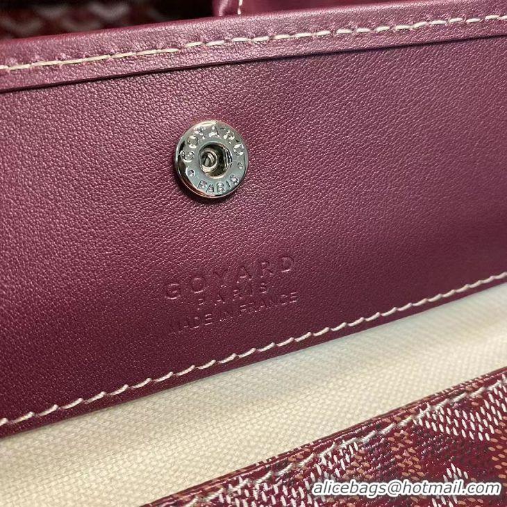 Buy Cheapest Goyard Original Anjou Reversible Bag PM 2399 Burgundy