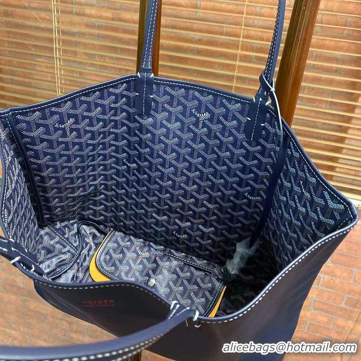 ​Best Discount Goyard Original Anjou Reversible Bag PM 2399 Navy Blue