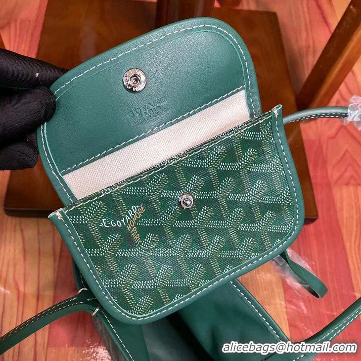 Charming Goyard Original Anjou Reversible Bag Mini 2399 Green