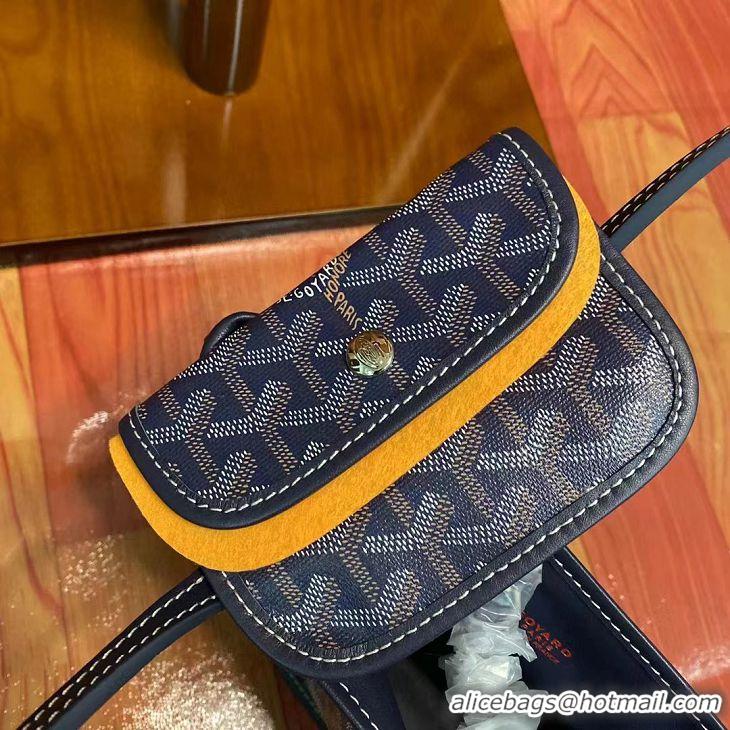 Classic Goyard Original Anjou Reversible Bag Mini 2399 Navy Blue