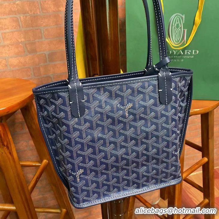 Classic Goyard Original Anjou Reversible Bag Mini 2399 Navy Blue