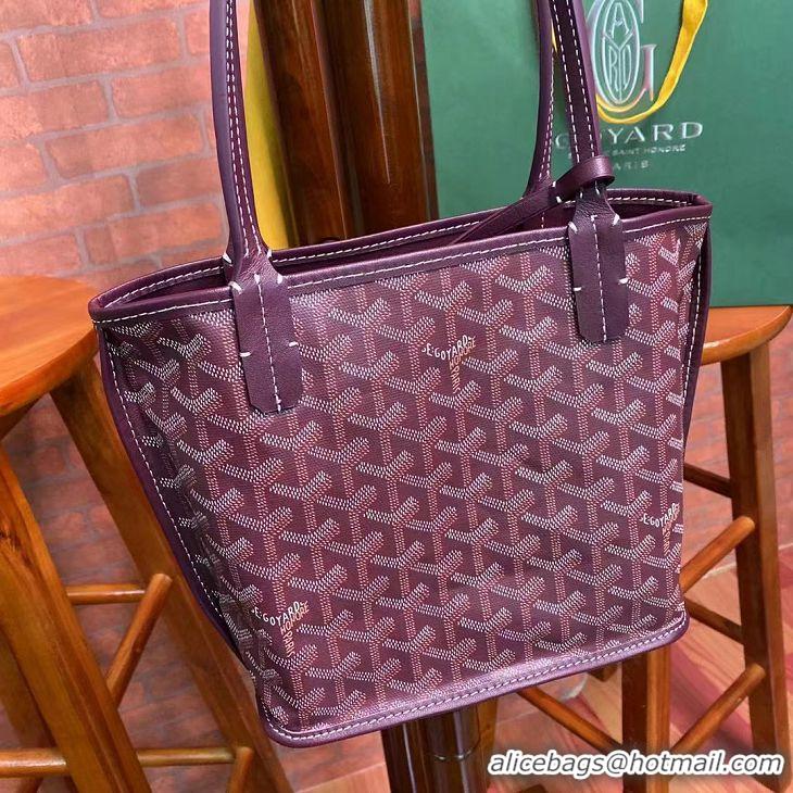 Top Grade Goyard Original Anjou Reversible Bag Mini 2399 Burgundy