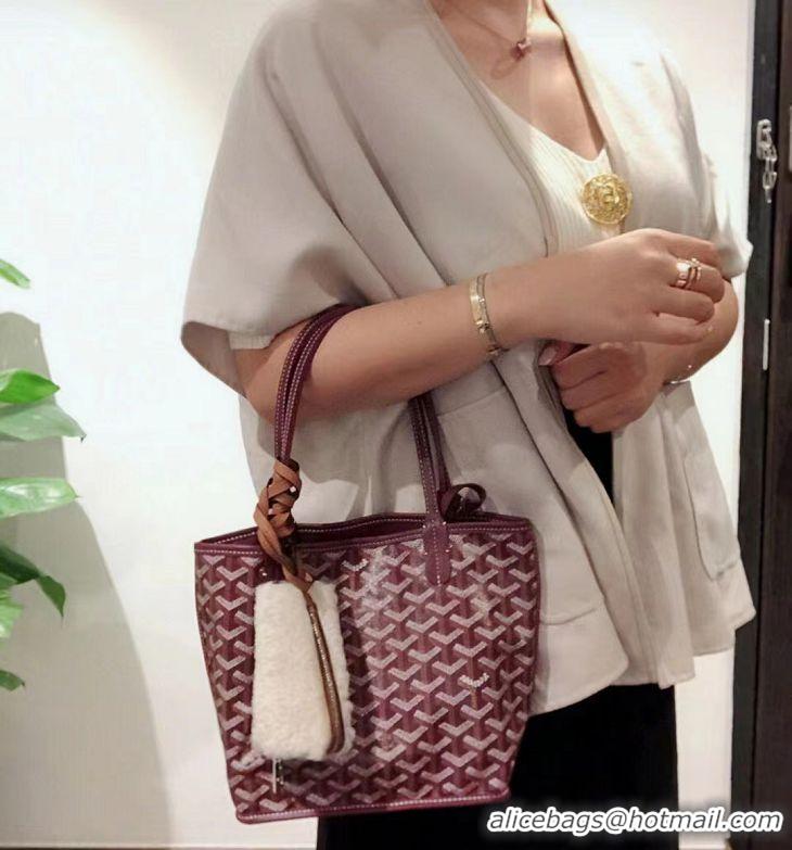 Top Grade Goyard Original Anjou Reversible Bag Mini 2399 Burgundy