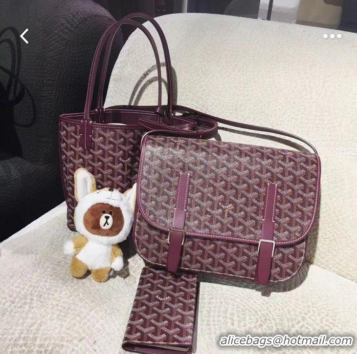 Top Grade Goyard Original Anjou Reversible Bag Mini 2399 Burgundy