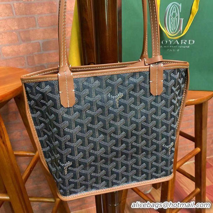 Classic Goyard Original Anjou Reversible Bag Mini 2399 Black And Tan