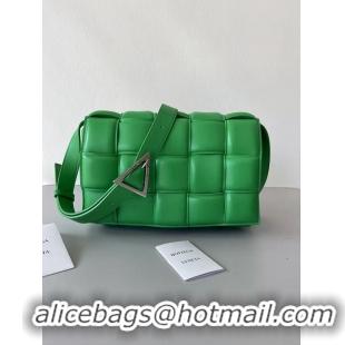 ​Top Grade Bottega Veneta PADDED CASSETTE Bag 591970 Green Silver