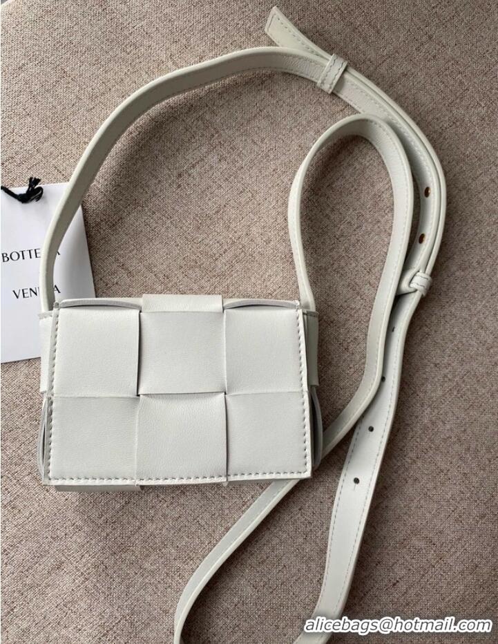 Cheapest Bottega Veneta CASSETTE Mini intreccio leather cross-body bag 666688 MIRTH WASHED