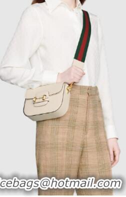 Inexpensive Gucci Horsebit 1955 mini bag 658574 White