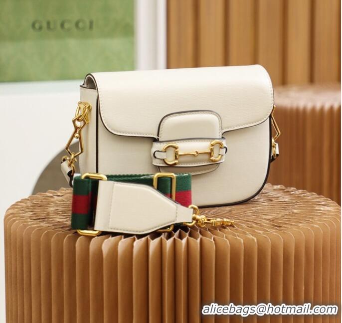 Inexpensive Gucci Horsebit 1955 mini bag 658574 White