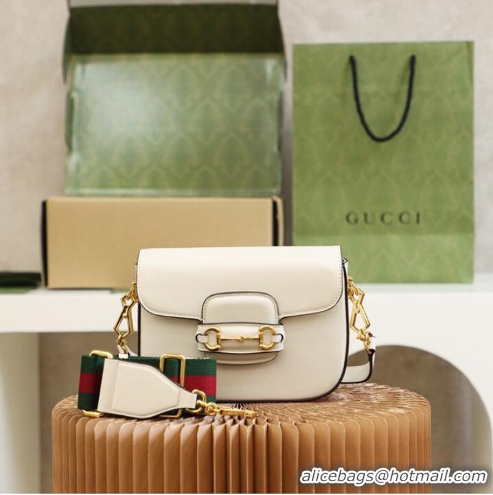 Inexpensive Gucci Horsebit 1955 mini bag 658574 White