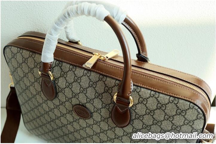 Top Quality Gucci Business case with Interlocking G 674140 Brown