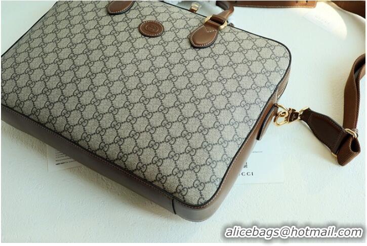 Top Quality Gucci Business case with Interlocking G 674140 Brown