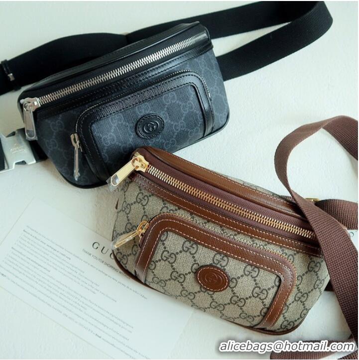 Wholesale Gucci Belt bag with Interlocking G 682933 black