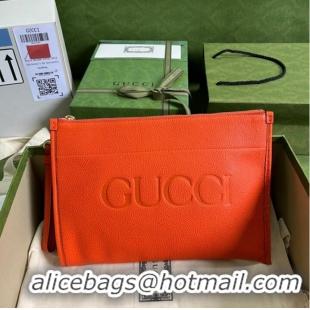 Low Price Gucci Ophidia pouch leather 681200 orange