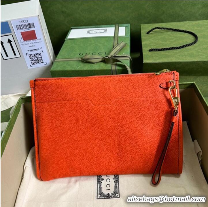 Low Price Gucci Ophidia pouch leather 681200 orange