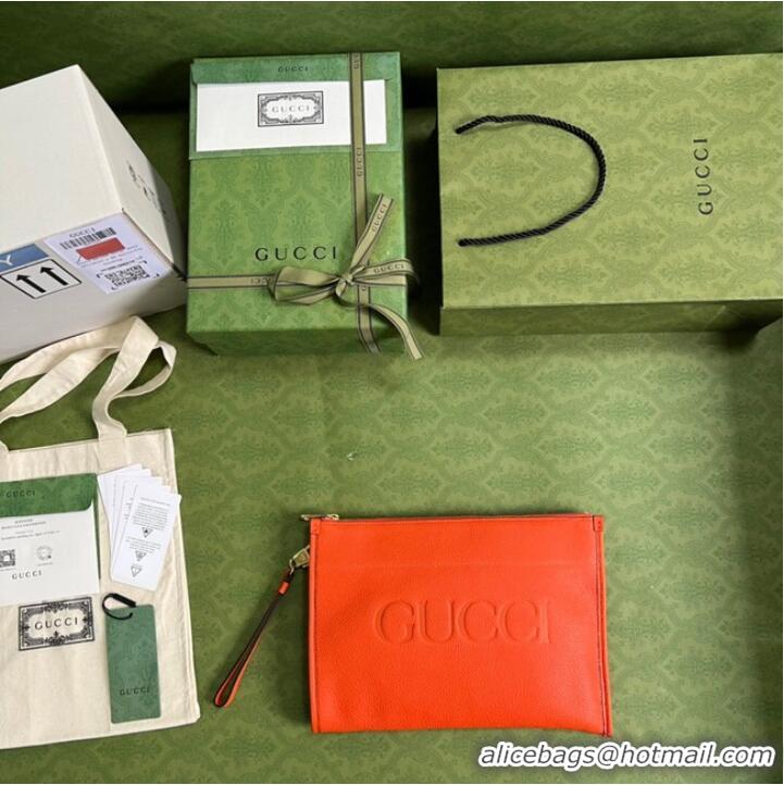 Low Price Gucci Ophidia pouch leather 681200 orange