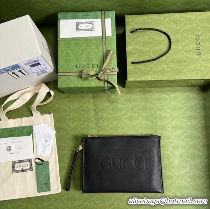 Luxury Classic Gucci Ophidia pouch leather 681200 black