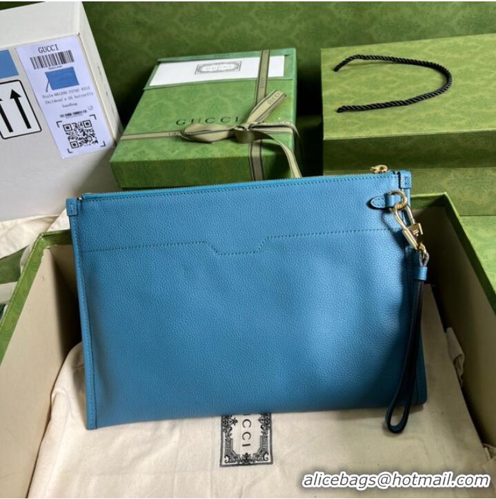 New Fashion Gucci Ophidia pouch leather 681200 blue