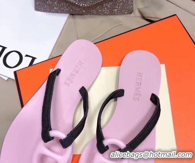 Good Product Hermes Beach Thong Slide Sandals 021706 Pink