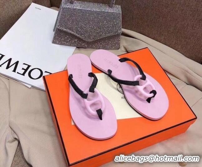 Good Product Hermes Beach Thong Slide Sandals 021706 Pink