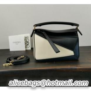 AAAAA Discount Loewe Puzzle Bag Original Leather 61838 black&white