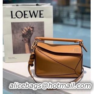 Top Quality Loewe mini Puzzle Bag Original Leather 61841 brown