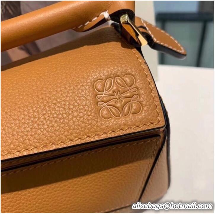 Top Quality Loewe mini Puzzle Bag Original Leather 61841 brown