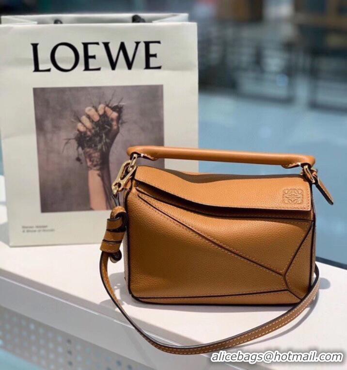 Top Quality Loewe mini Puzzle Bag Original Leather 61841 brown